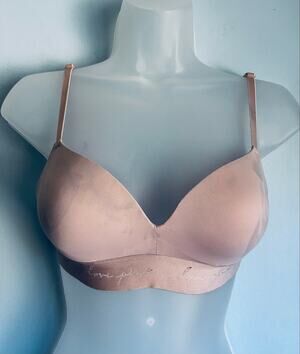 Victoria's Secret PINK Push Up Wireless Bra 32B Beige Casual Lounge